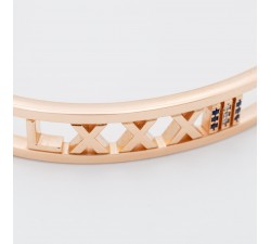 Bracciale rigido a schiava personalizzabile in oro 18Kt