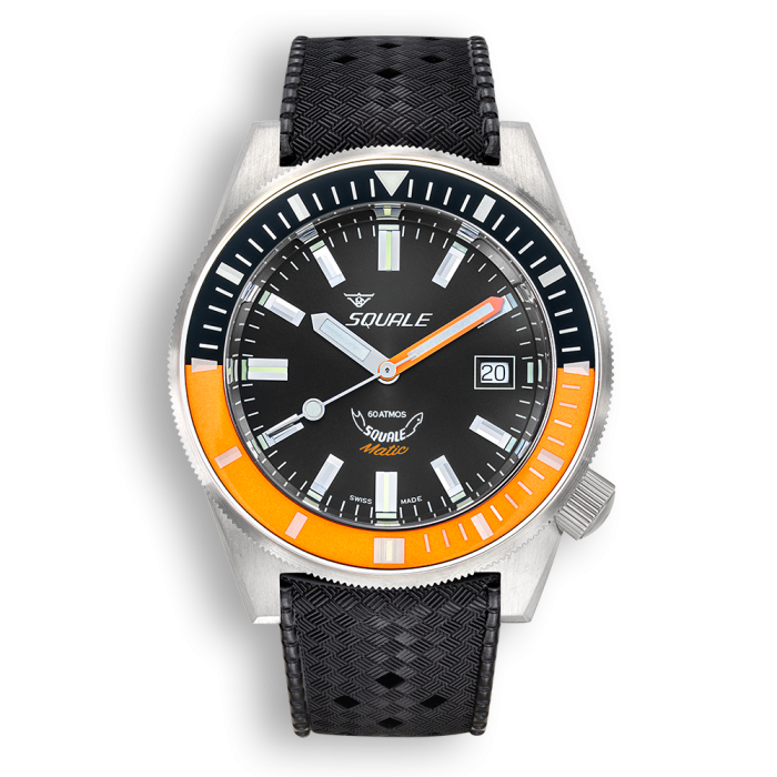 Squale Matic Satin Orange Rubber MATICXSC.HT