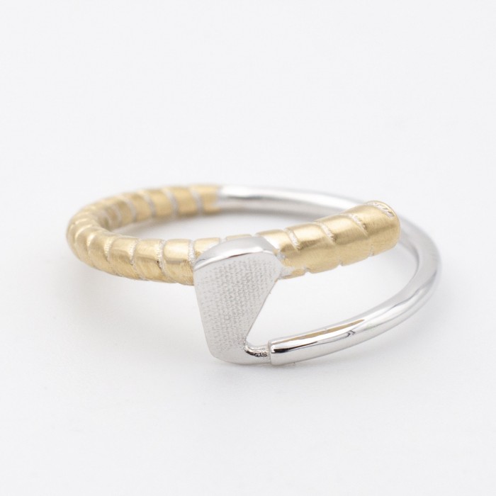 Anello mazza da golf con diamante in oro giallo 18Kt - DIENNECI GIOIELLI