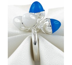 Anello fantasia giada in argento 925