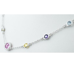 Collana multicolor in argento 925