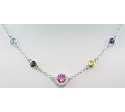 Collana multicolor in argento 925