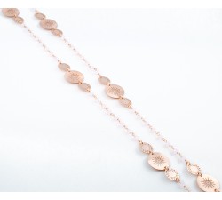 Collana lunga zirconi rosa in argento 925