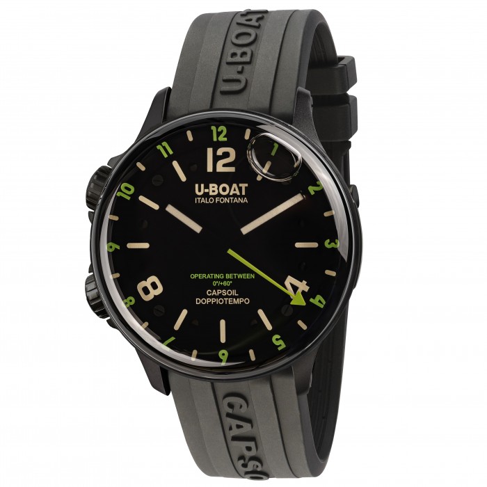 U-Boat Capsoil doppiotempo 45mm dlc green rehaut 8840/B