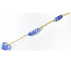 Collana Tanzanite e perle in oro 18Kt Collezione Paris