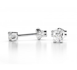 Orecchini punto luce diamanti Ct.0,10 F VS in oro 18Kt - DIENNECI GIOIELLI