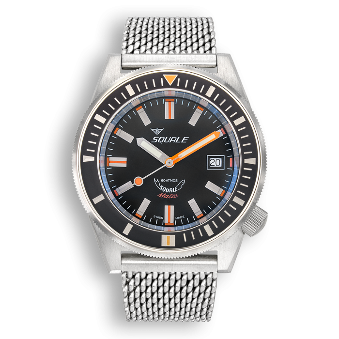 Squale Matic Satin Black Mesh MATICXSG.ME22