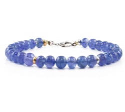 Bracciale tanzanite in oro 18Kt rondelle grandi