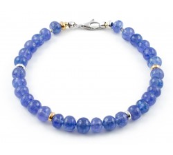 Bracciale tanzanite in oro 18Kt rondelle grandi