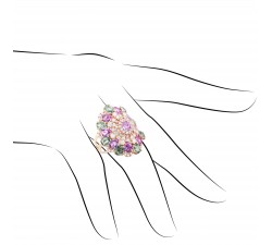 Anello Cocktail con diamanti e zaffiri in oro rosa 18Kt R5099AB5VE Piero Milano Gioielli