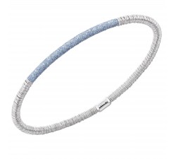 Bracciale Pesavento elastico in argento 925 Polvere di Sogni azzurro caraibi WPSCB009