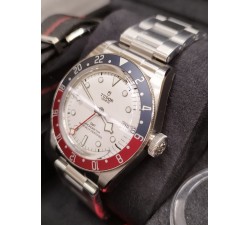 Tudor Black Bay GMT White New stickers 79830RB + textile strap