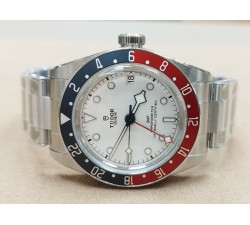 Tudor Black Bay GMT White New stickers 79830RB + textile strap