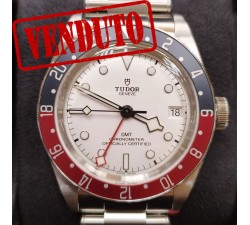 Tudor Black Bay GMT White New stickers 79830RB + textile strap