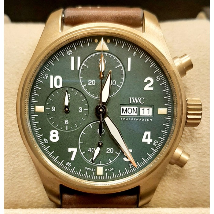 IWC Pilot Spitfire Chronograph Bronzo NEW IW387902