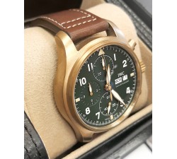 IWC Pilot Spitfire Chronograph Bronzo NEW IW387902