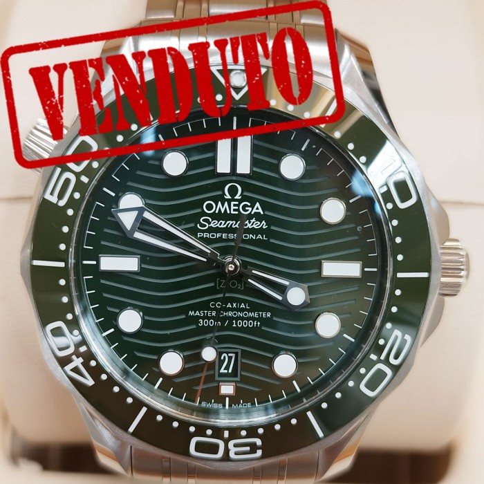 Omega Seamaster Diver 300 M Green NEW 210.30.42.20.10.001