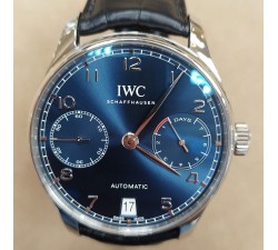 IWC Portuguese Automatic Portugieser Automatic 7 days power reserve blu dial IW500710 NEW