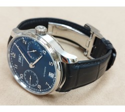 IWC Portuguese Automatic Portugieser Automatic 7 days power reserve blu dial IW500710 NEW