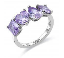 Anello Rosato con zirconi lavanda in argento 925 Gemma RZGE31