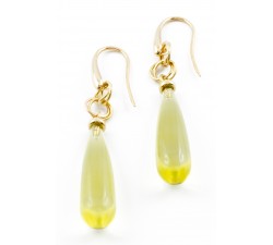 Orecchini pendenti quarzo lemon in oro 18Kt - DIENNECI GIOIELLI