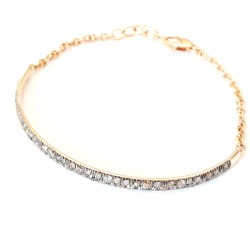 Bracciale semi rigido con diamanti brown Ct.1,05 in oro 18Kt