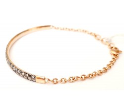 Bracciale semi rigido con diamanti brown Ct.1,05 in oro 18Kt