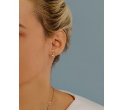 Orecchini in Oro 18Kt Diamanti e Acquamarina taglio antico ORQ 244 COMETE GIOIELLI