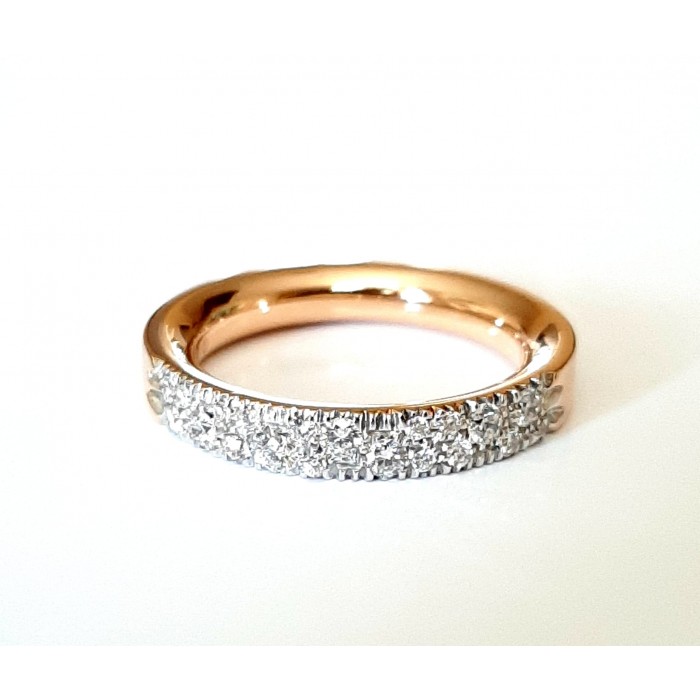 Anello Pavé Diamanti ct. 0,33 in oro 18Kt - DIENNECI GIOIELLI