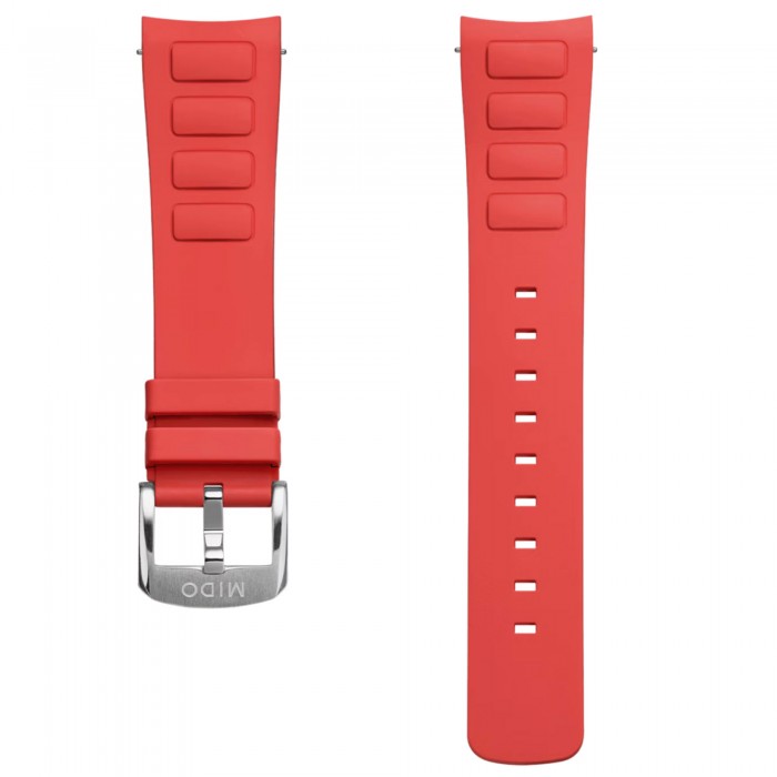 Cinturino in gomma rosso per MIDO multifort tv big date M852019158 Cinturino in gomma rosso per MIDO multifort tv big date M852019158