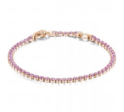 Bracciale Tennis Rosato in argento 925 Messaggi Storie RZB011