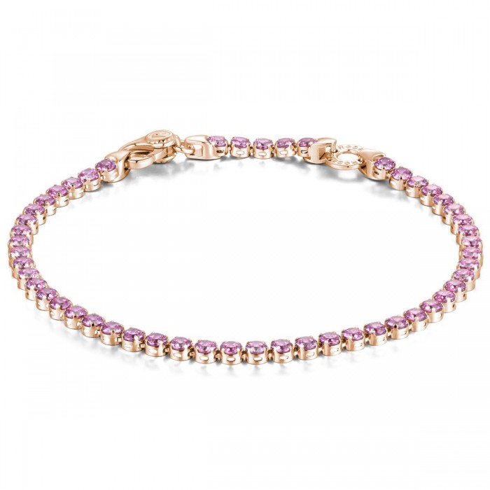 Bracciale Tennis Rosato in argento 925 Messaggi Storie RZB011