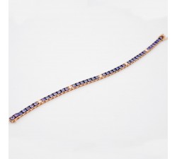 Bracciale Tennis Tanzanite e Diamanti in oro 18Kt - DIENNECI GIOIELLI