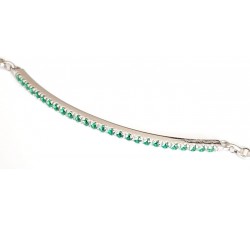 Bracciale semi rigido con tsavorite in oro 18Kt