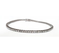 Bracciale Tennis Diamanti Grigi Ct. 2,85 in oro 18Kt