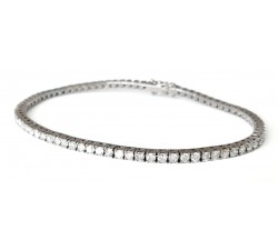 Bracciale Tennis Diamanti Grigi Ct. 2,85 in oro 18Kt