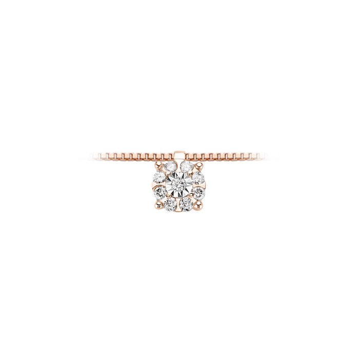 Pendente in oro rosa18Kt con diamanti ct 0,06 DHPF9571.006 DonnaOro Luce