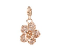 Ciondolo Orchidea in argento 925 Rosato Storie RZ054