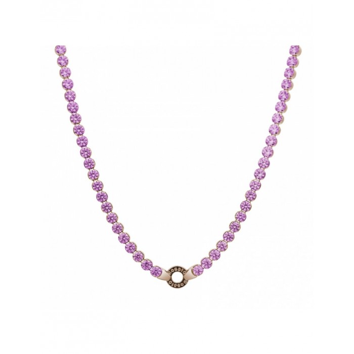 Collana Tennis Rosato in argento 925 Messaggi Storie RZC013 Collana Tennis Rosato in argento 925 Messaggi Storie RZC013