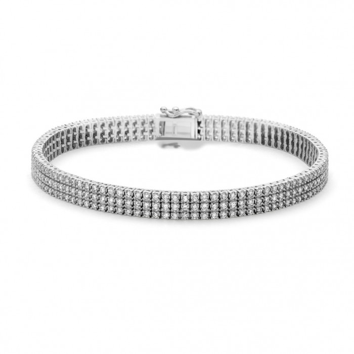 Bracciale Tennis triplo con diamanti in oro 18Kt DBF11141.305 DonnaOro Jewels Bracciale Tennis triplo con diamanti in oro 18Kt DBF11141.305 DonnaOro Jewels