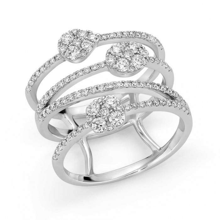 Anello con Diamanti in Oro Bianco 18 kt – Donnaoro Jewels (mod. DFAF9771.073) Anello con Diamanti in Oro Bianco 18 kt – Donnaoro Jewels (mod. DFAF9771.073)