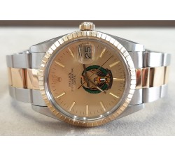 Rolex Oyster Perpetual Date Ref. 15053 UAE EAGLE EMIRATES LOGO MILITARY SEVEN STARS CREST.