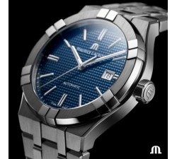 Maurice Lacroix AIKON Automatic Blu 42mm AI6008-SS002-430-2 Doppio cinturino pelle