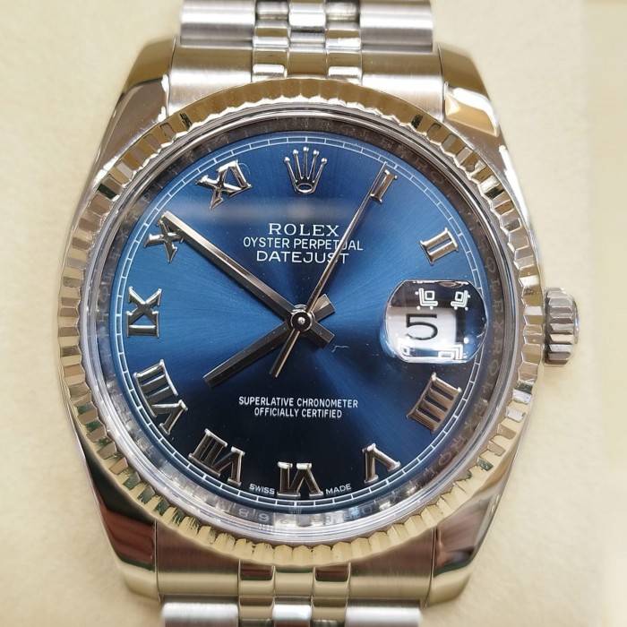 Rolex Datejust 36 Blu Indici Romani Jubilee Full set 116234 Rolex Datejust 36 Blu Indici Romani Jubilee Full set 116234