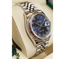 Rolex Datejust 36 Blu Indici Romani Jubilee Full set 116234