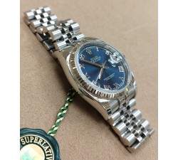 Rolex Datejust 36 Blu Indici Romani Jubilee Full set 116234