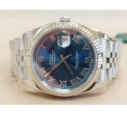 Rolex Datejust 36 Blu Indici Romani Jubilee Full set 116234