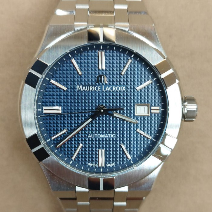 Maurice Lacroix AIKON 42 Blue Full Set Official Dealer AI6008-SS002-430-1 Maurice Lacroix AIKON 42 Blue Full Set Official Dealer AI6008-SS002-430-1