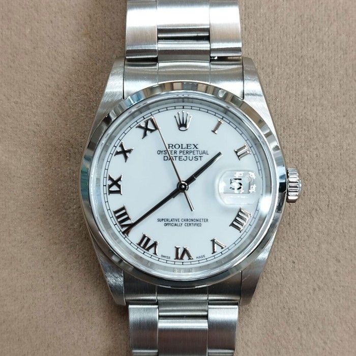 Rolex Datejust 36 Bianco Indici Romani Full Set 16200 Rolex Datejust 36 Bianco Indici Romani Full Set 16200