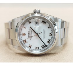 Rolex Datejust 36 Bianco Indici Romani Full Set 16200